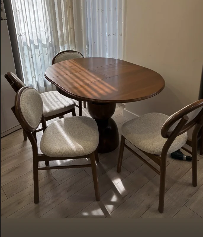 Döşemeli Miami ve Küre Ayak Masa Takımı